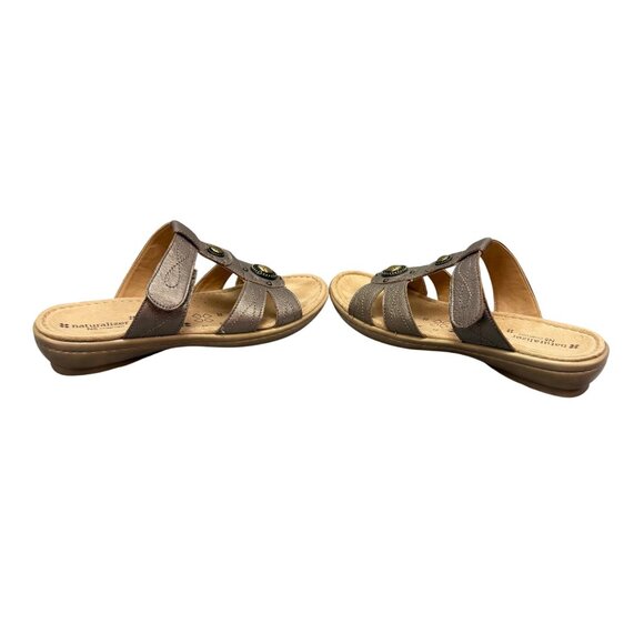 Naturalizer Journie Nickel Alloy Sandals Women's Size 8.5M Leather Upper - Picture 7 of 9